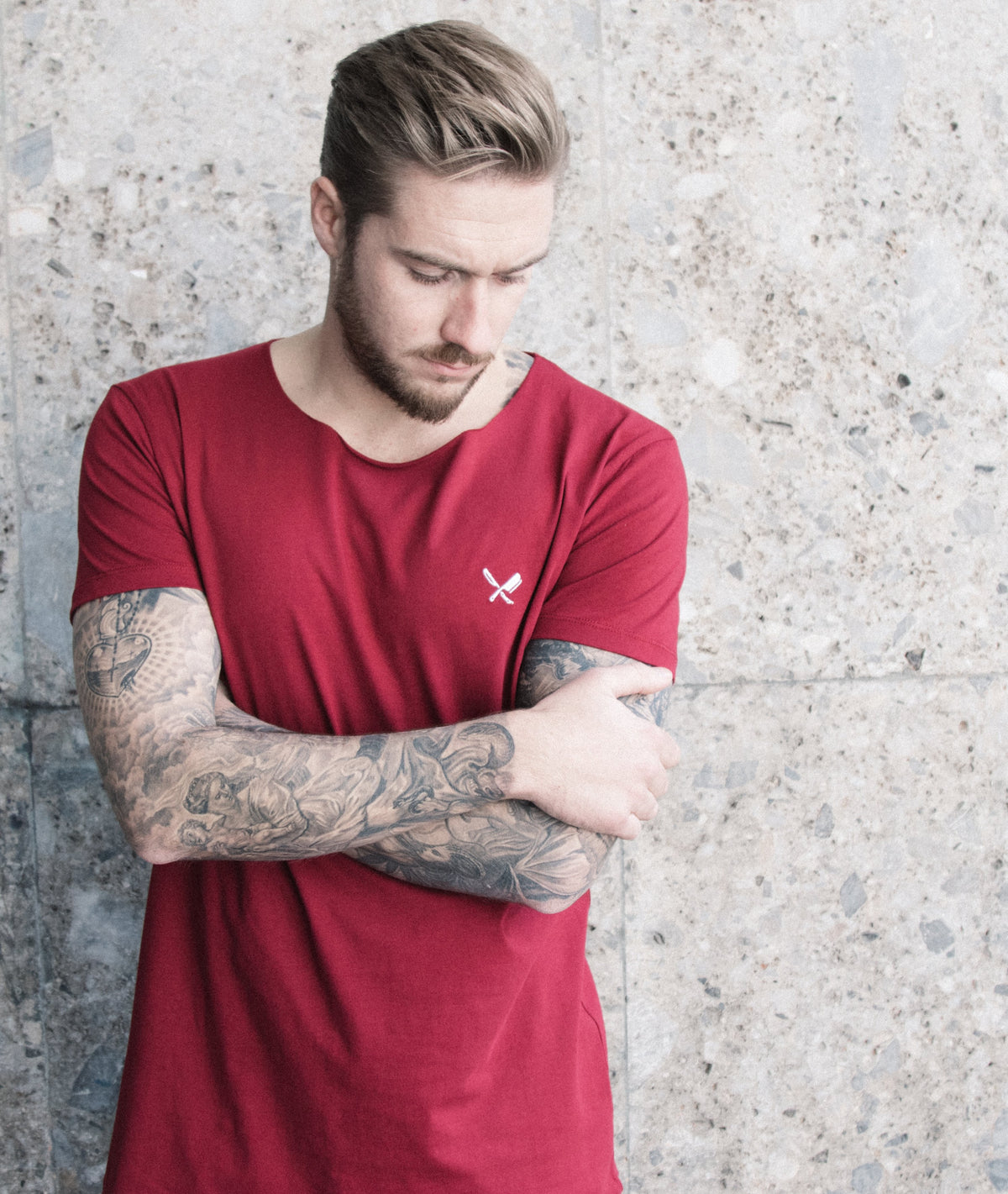 Cutted Neck long t-shirt by Distorted People