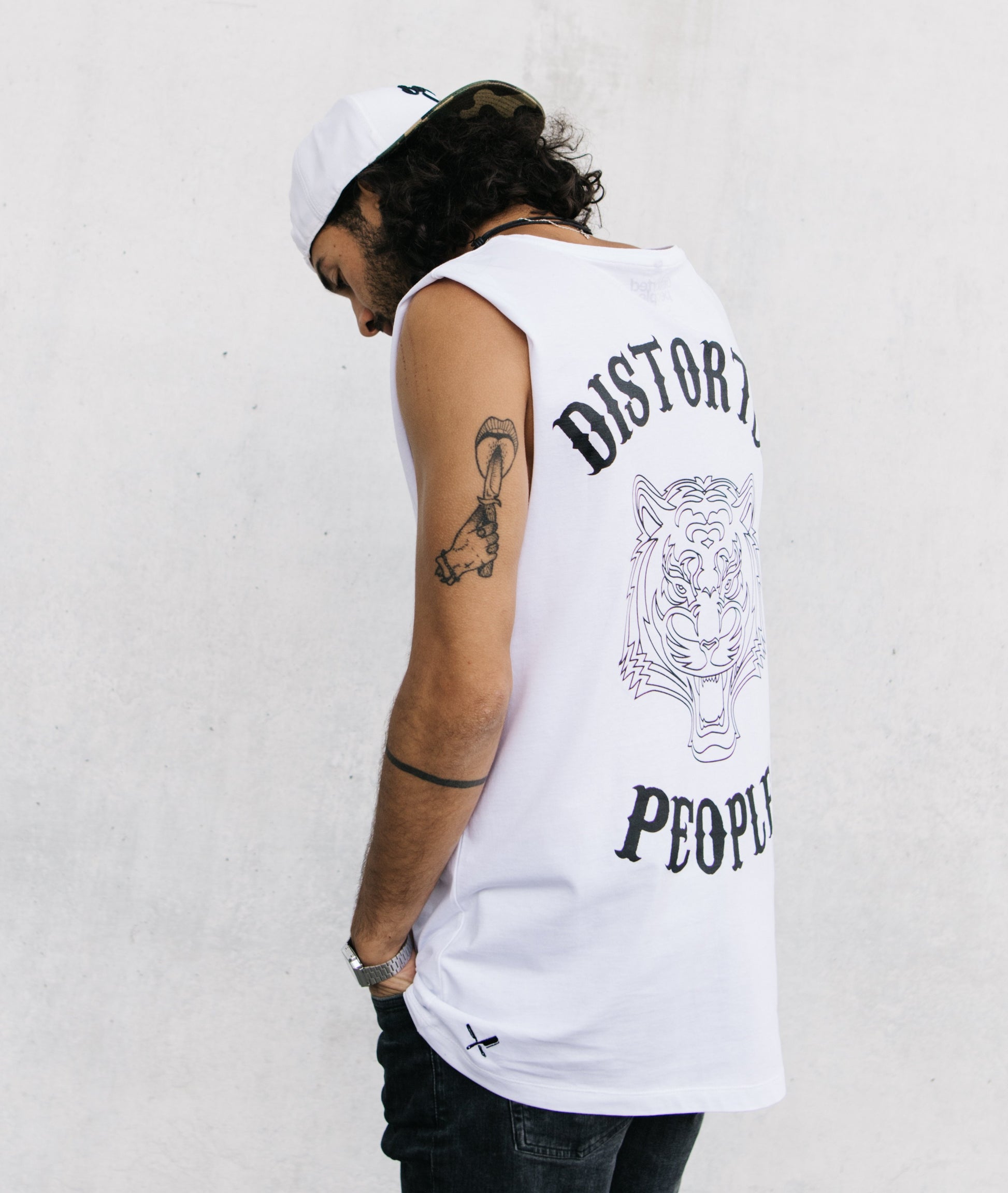 Tiger Grand Crew Neck tank top by Distorted People