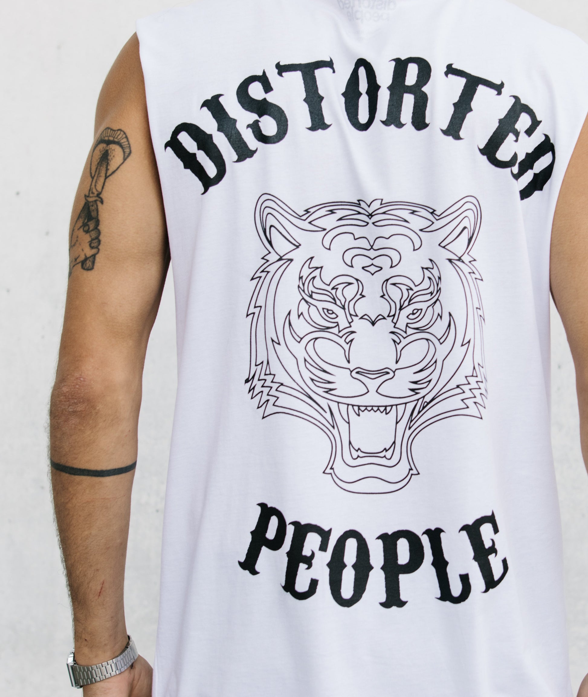 Tiger Grand Crew Neck tank top by Distorted People
