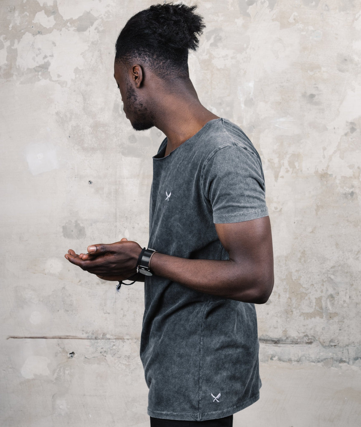 Cutted Neck long t-shirt by Distorted People
