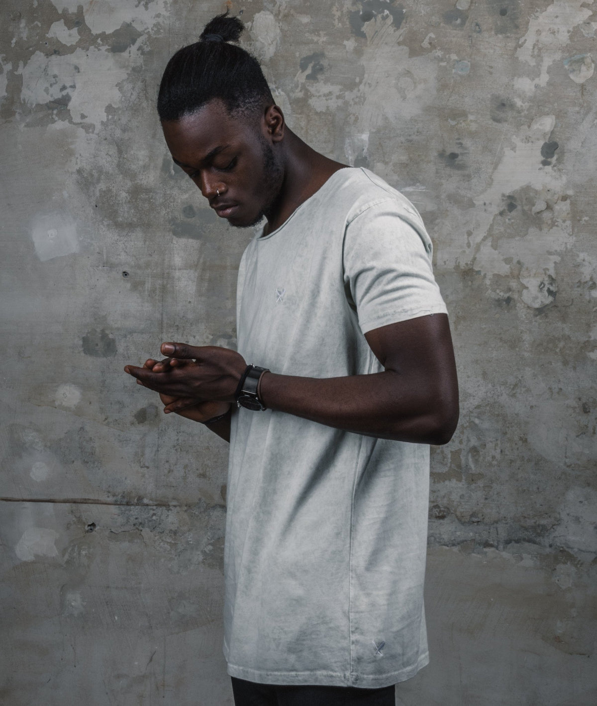 Cutted Neck long t-shirt by Distorted People