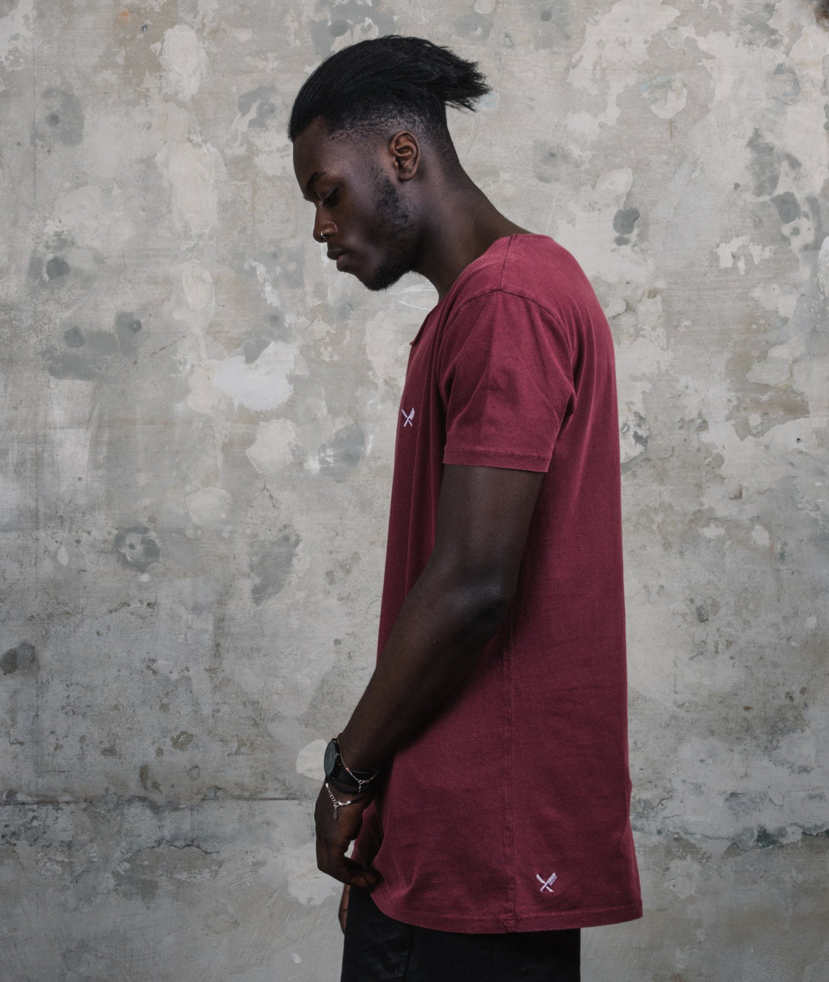 Cutted Neck long t-shirt by Distorted People