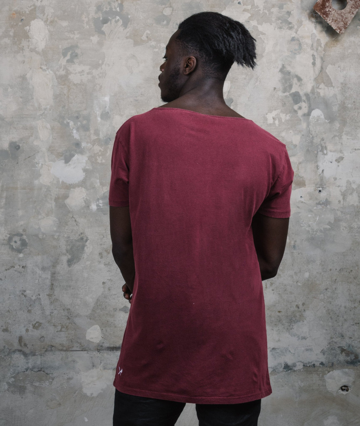 Cutted Neck long t-shirt by Distorted People