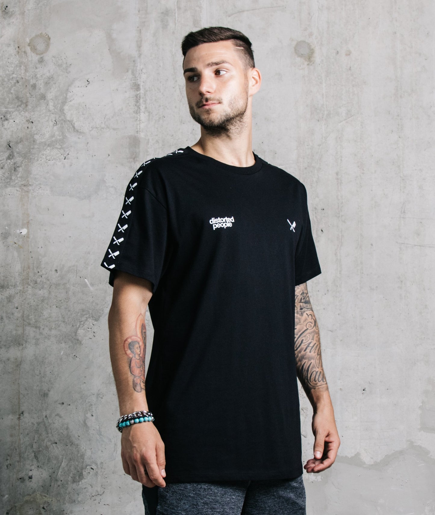 Taped Crew Neck t-shirt by Distorted People