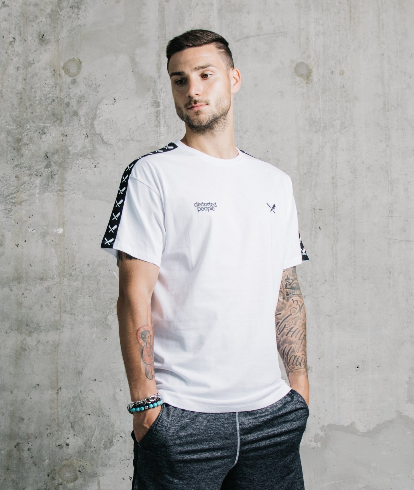 Taped Crew Neck t-shirt by Distorted People
