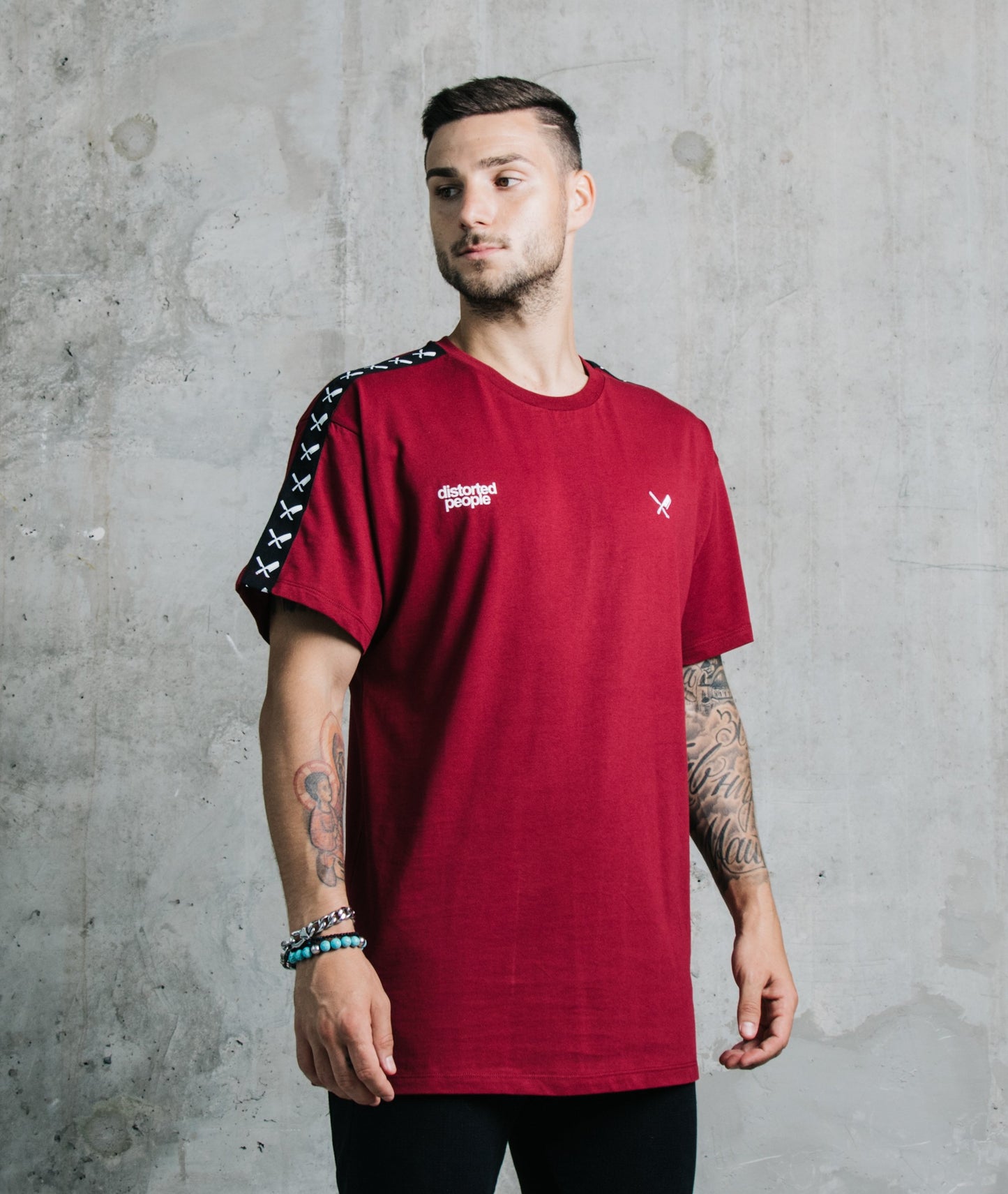 Taped Crew Neck t-shirt by Distorted People