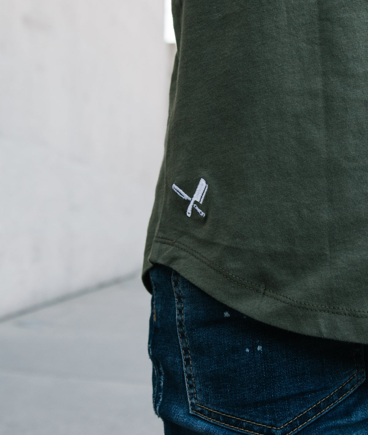 BB Blades Camo Grand Crew Neck long t-shirt by Distorted People