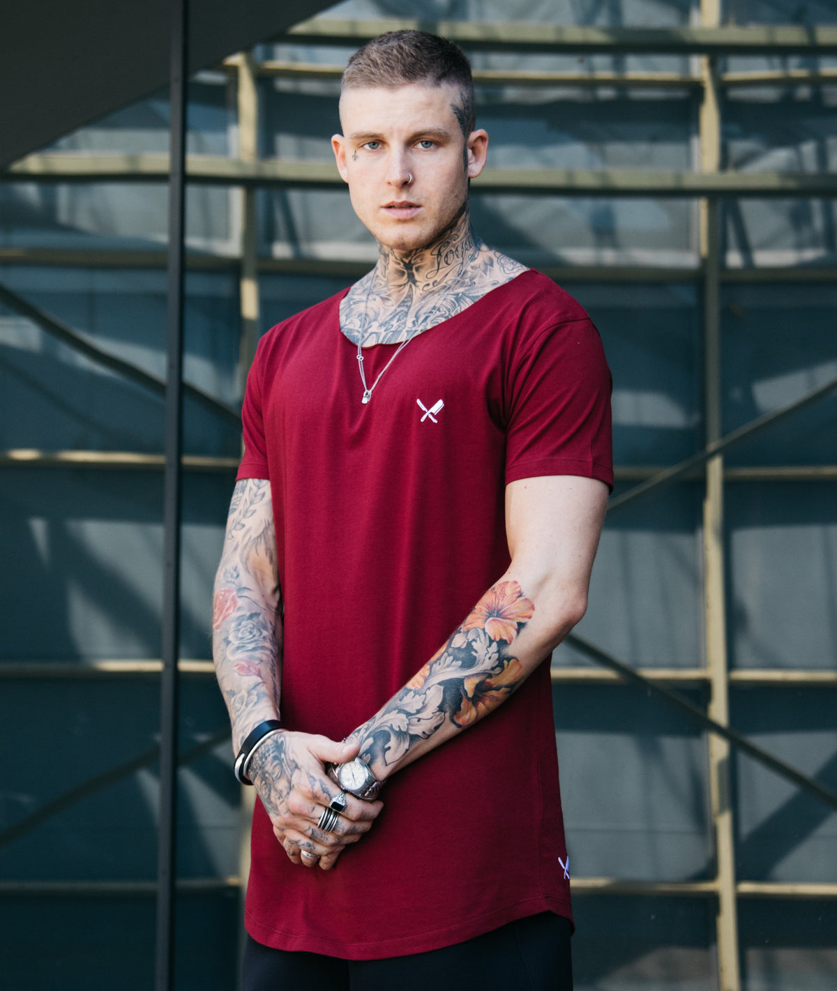 Cutted Neck Tiger long t-shirt by Distorted People