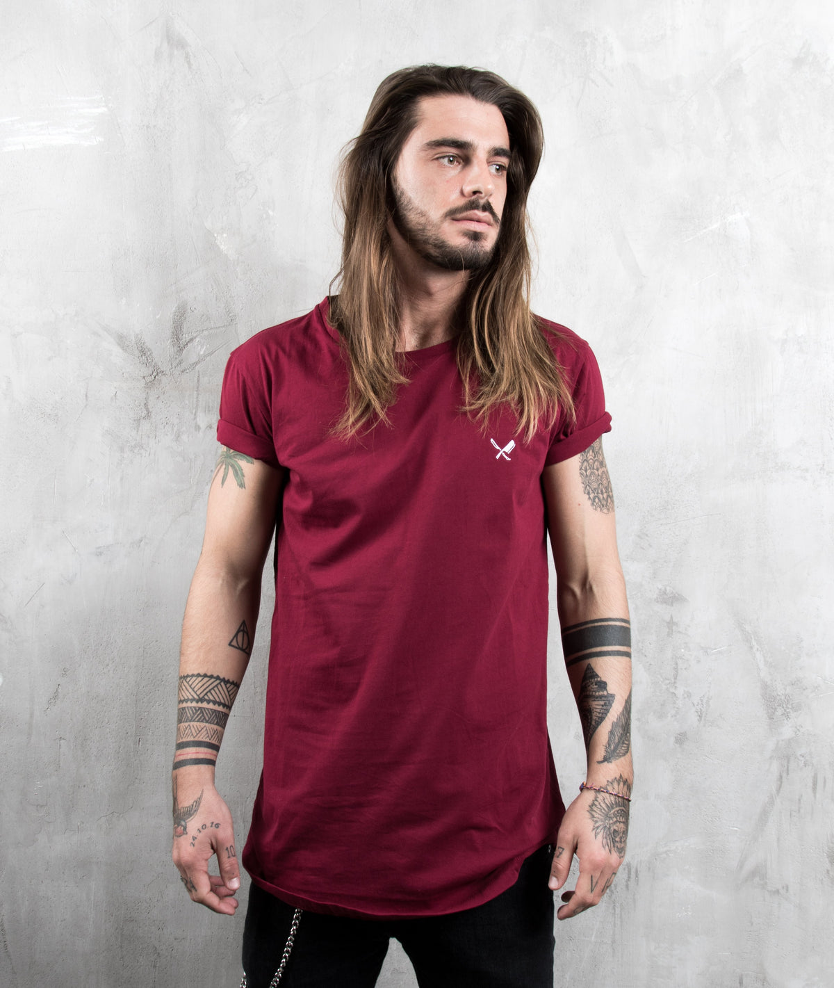 Grand Crew Neck long t-shirt by Distorted People