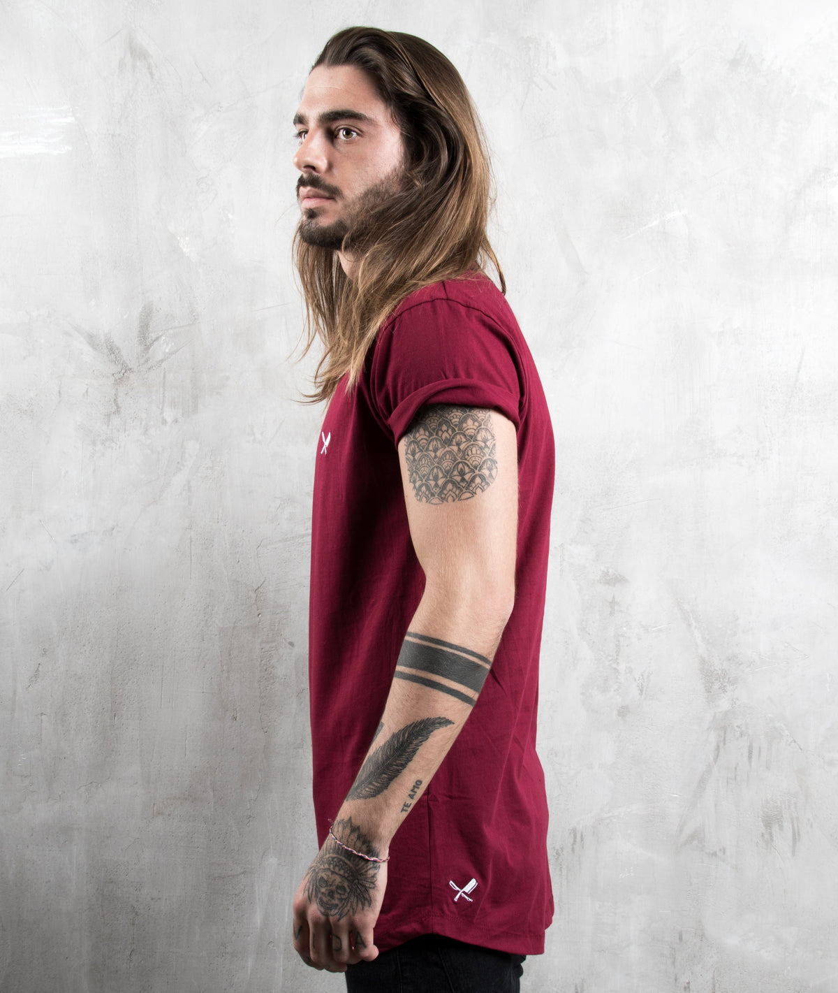 Grand Crew Neck long t-shirt by Distorted People