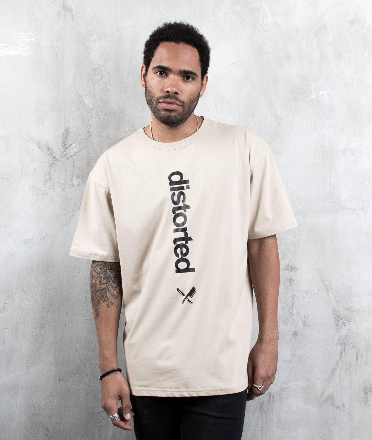 Crew Neck Tee Distorted oversized t-shirt by Distorted People