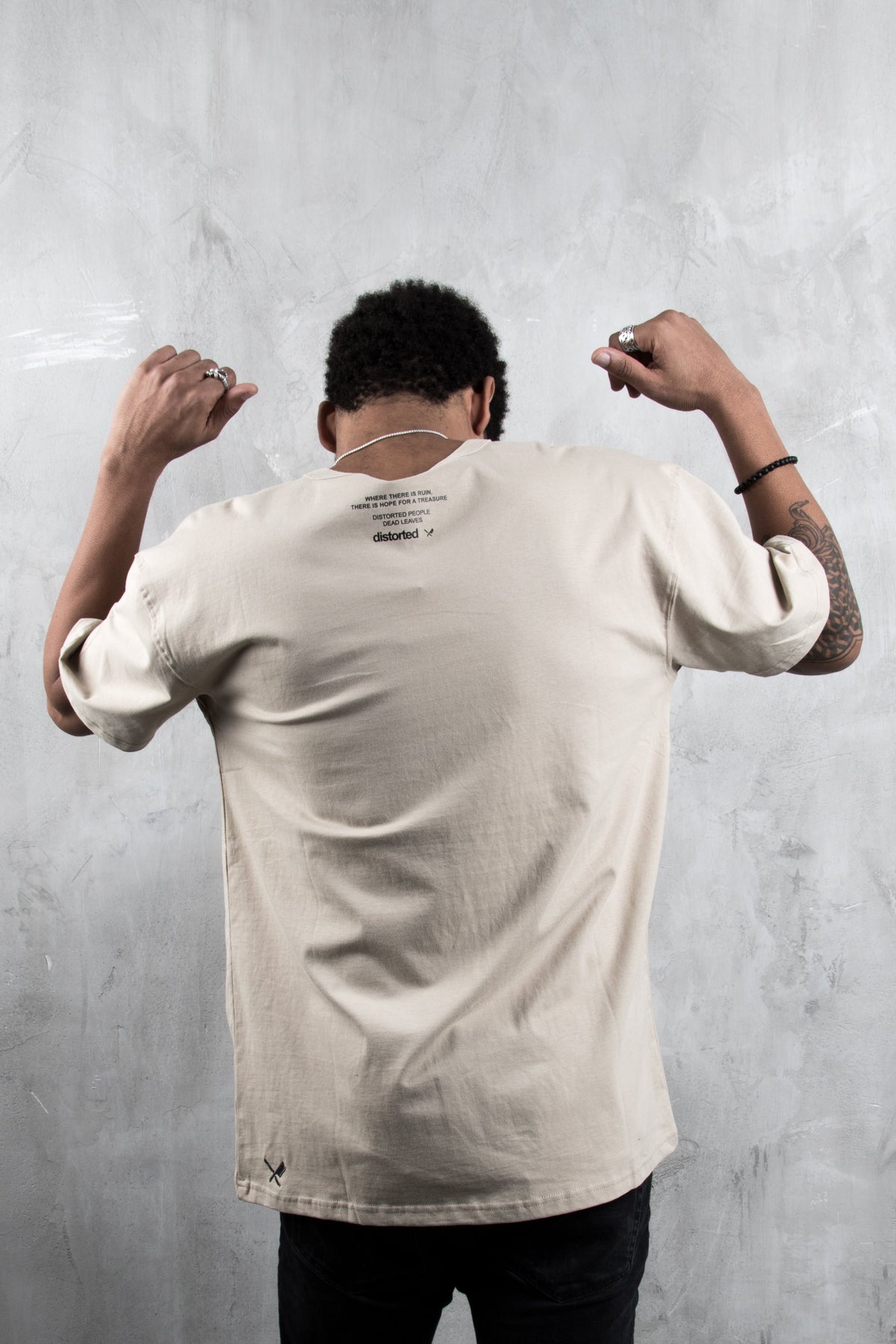 Crew Neck Tee Distorted oversized t-shirt by Distorted People