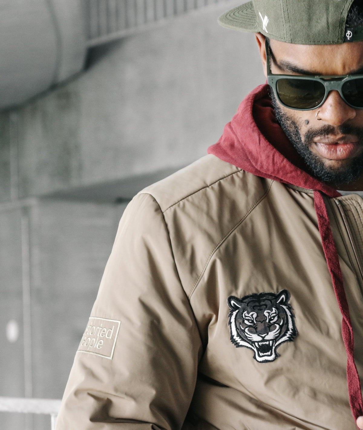 PATCH-SERIES TEAM slim cut bomber jacket by Distorted People