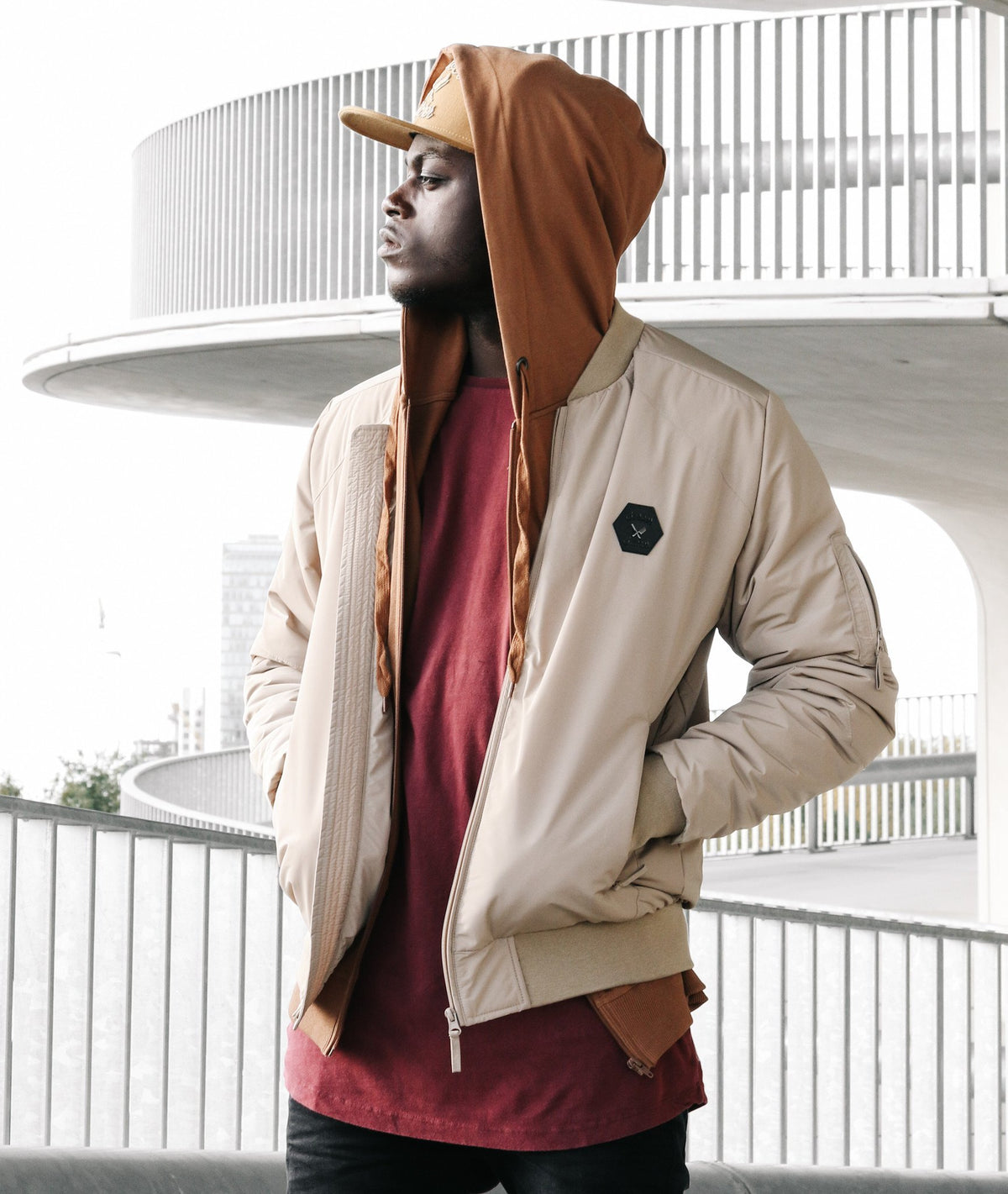 PATCH-SERIES BB BLADES slim cut bomber jacket by Distorted People