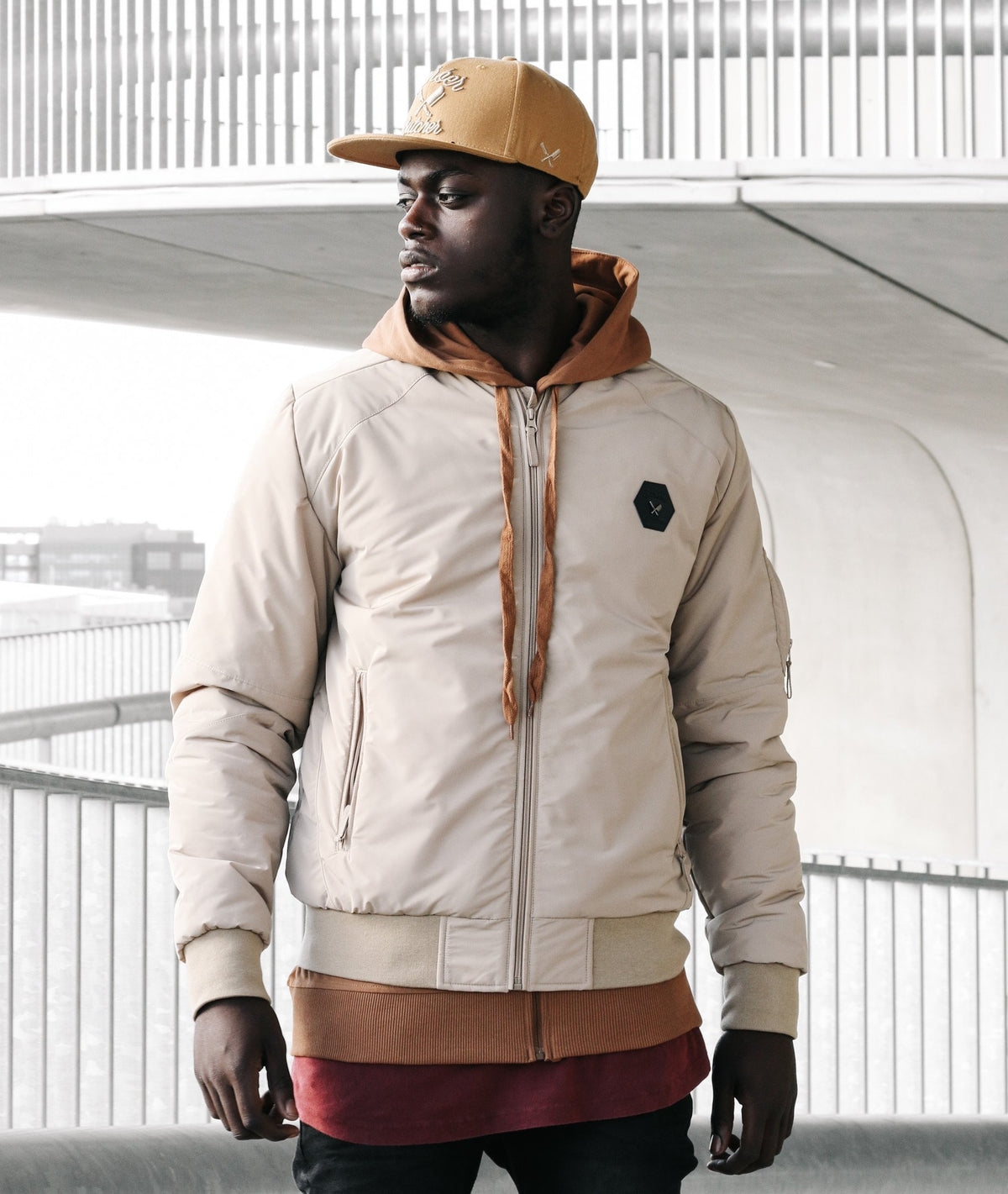 PATCH-SERIES BB BLADES slim cut bomber jacket by Distorted People