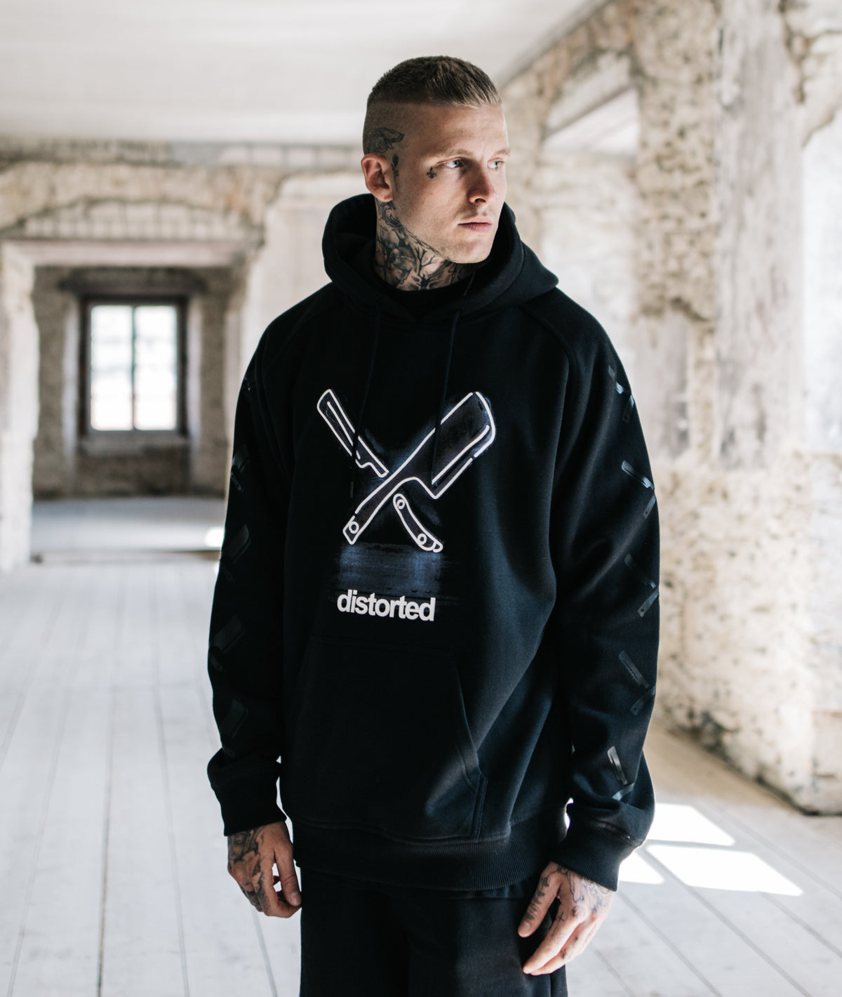 Lightning Hoodie Wide Fit hoodie by Distorted People