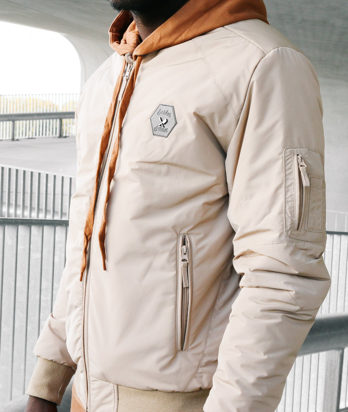 PATCH-SERIES BB BLADES slim cut bomber jacket by Distorted People