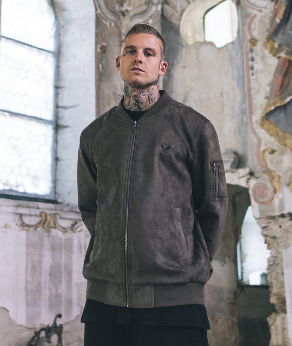 Classic Suede Bomber Jacket jacket by Distorted People