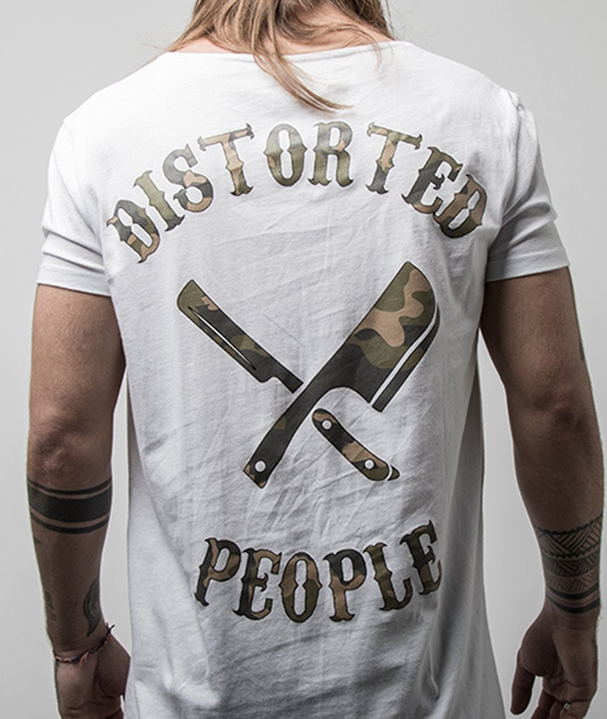 Cutted Neck Camo Team long t-shirt by Distorted People