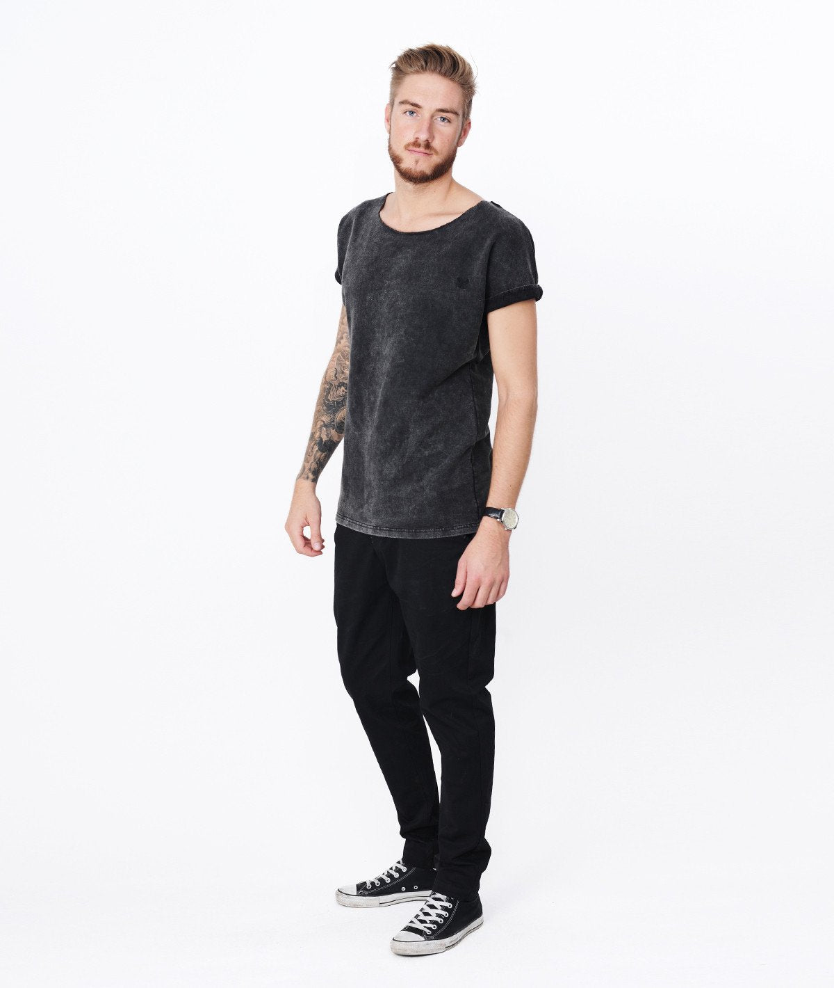CUTTED NECK sweat-t-shirt by Distorted People