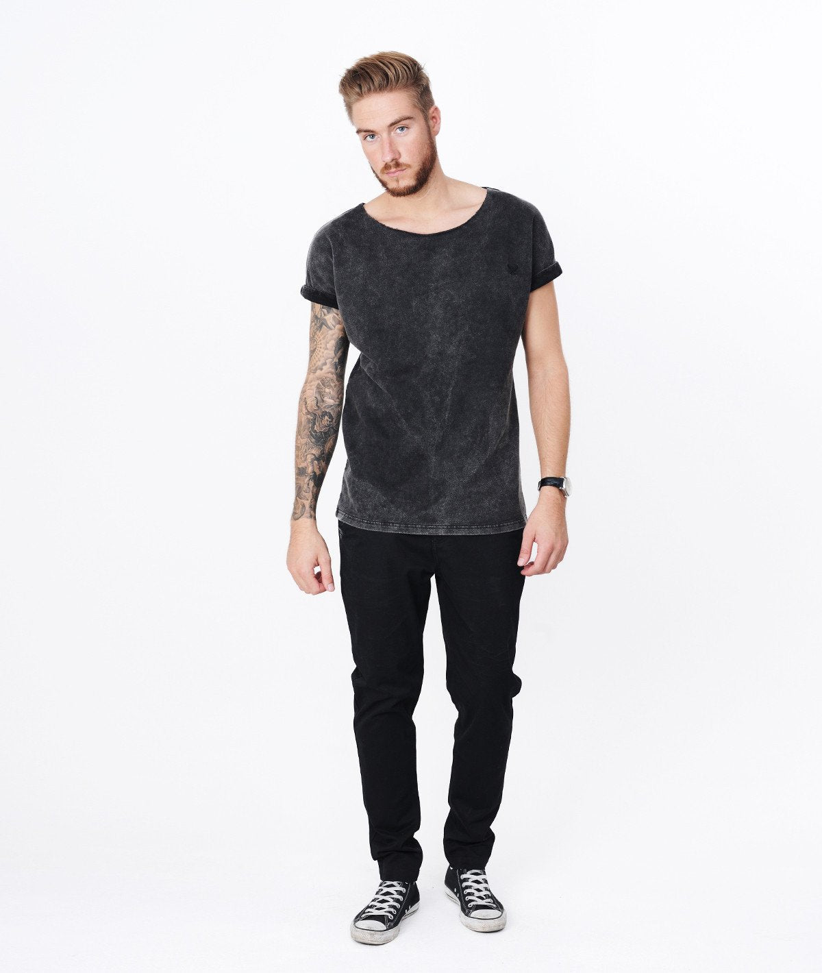 CUTTED NECK sweat-t-shirt by Distorted People