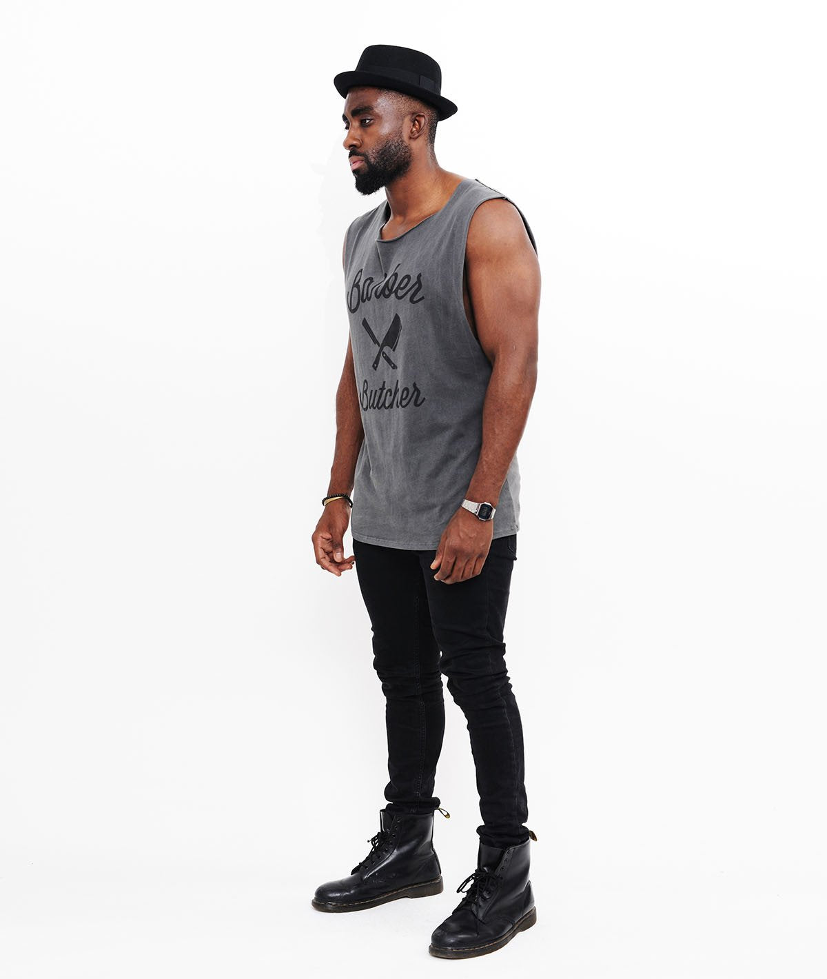 BB BLADES cutted grand neck Tank Top by Distorted People