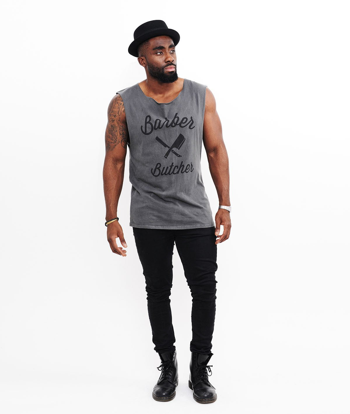 BB BLADES cutted grand neck Tank Top by Distorted People