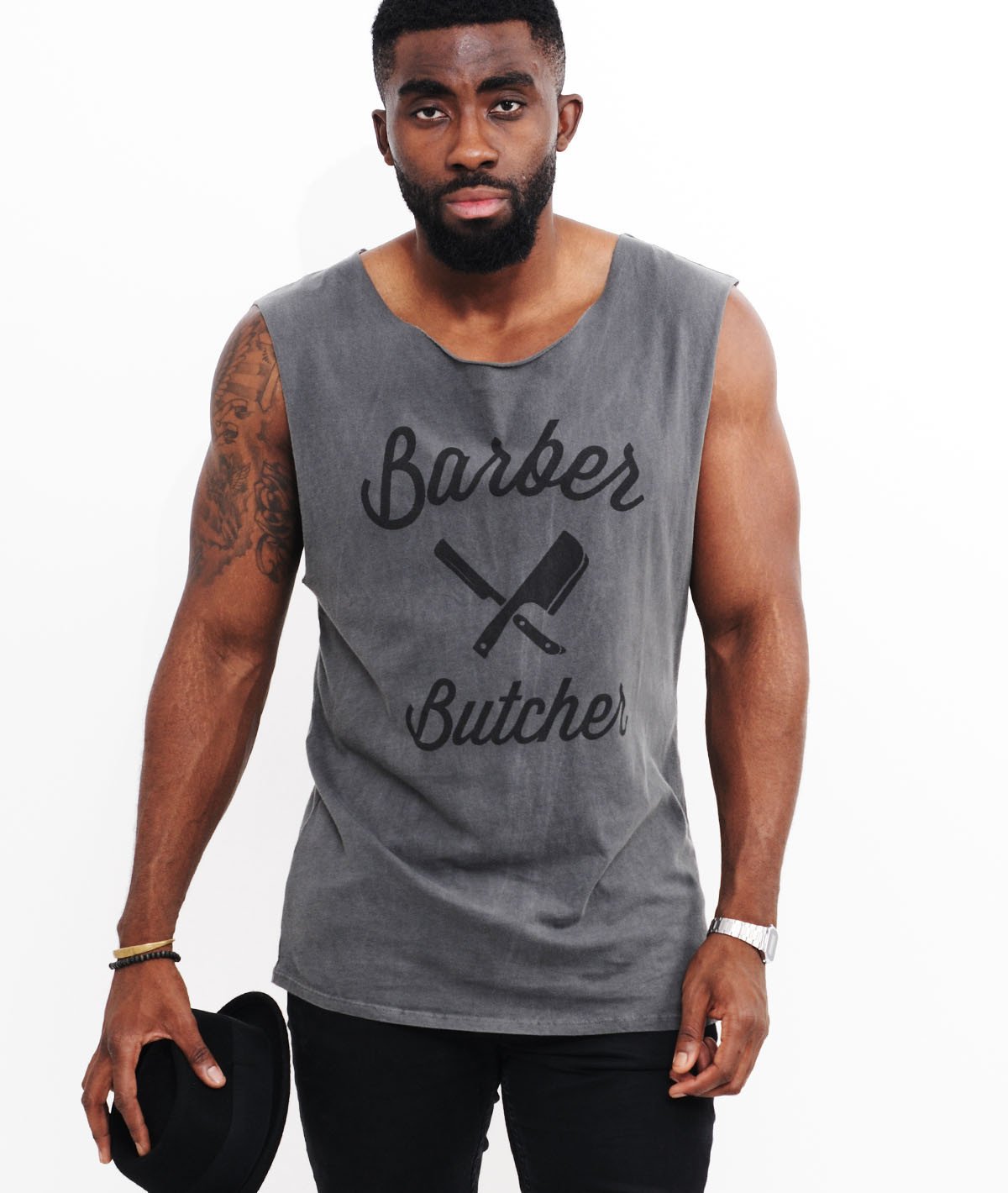 BB BLADES cutted grand neck Tank Top by Distorted People