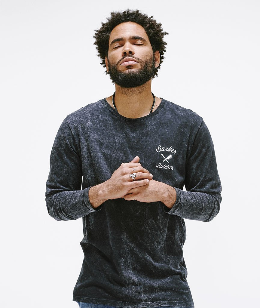 BB BLADES CHEST crew neck Longsleeve by Distorted People