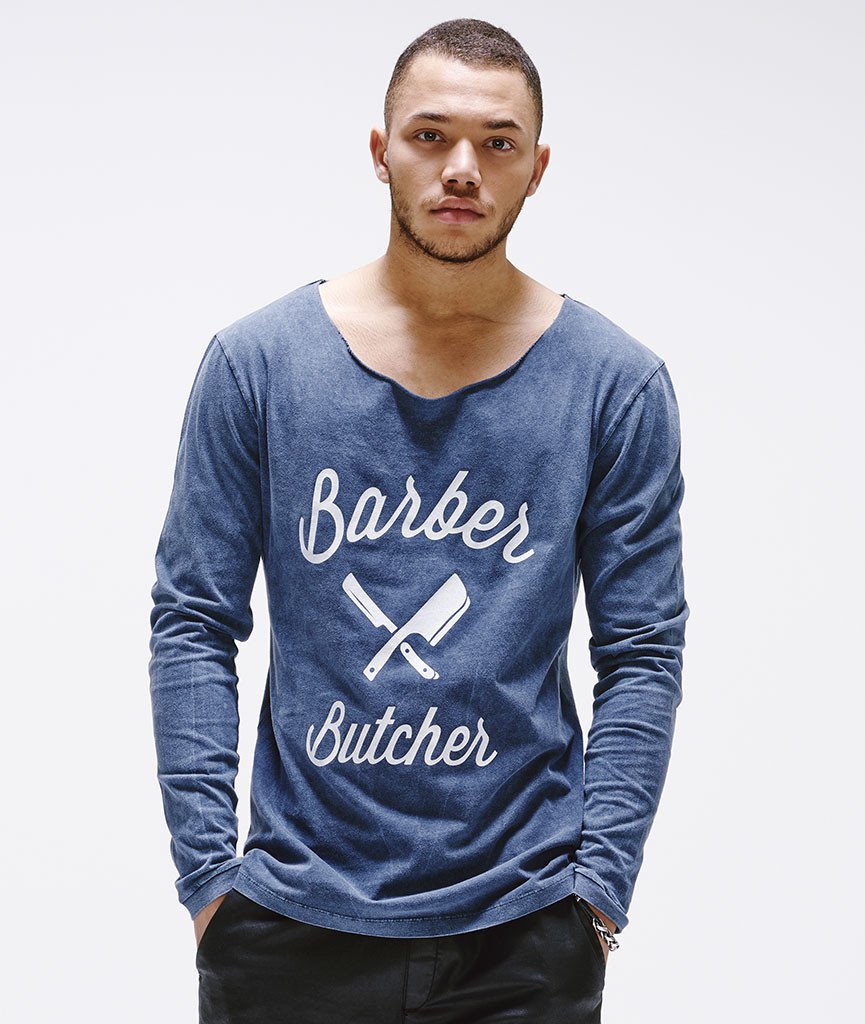 BB BLADES cutted grand neck longsleeve by Distorted People