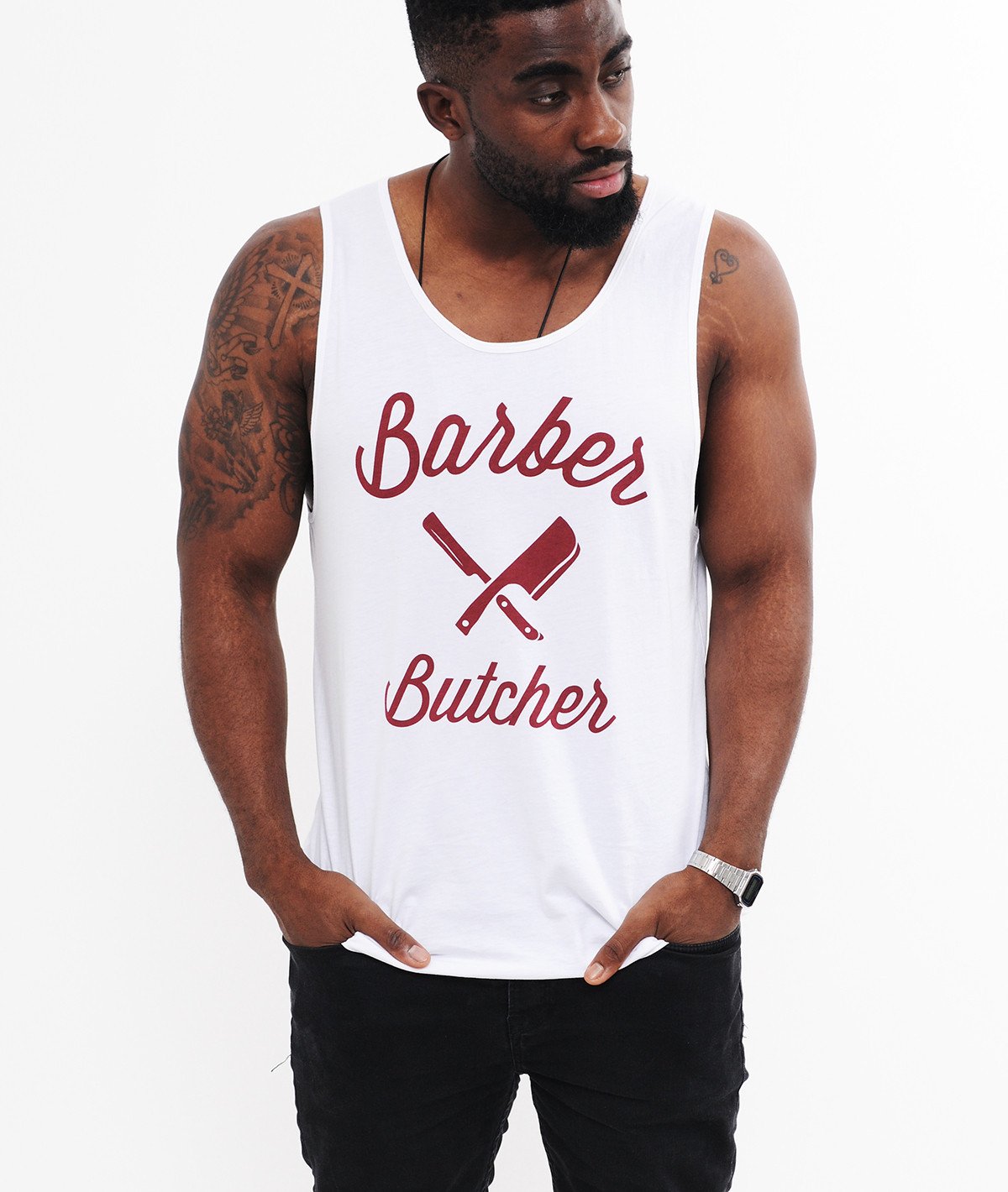 BB BLADES grand neck Tank Top by Distorted People