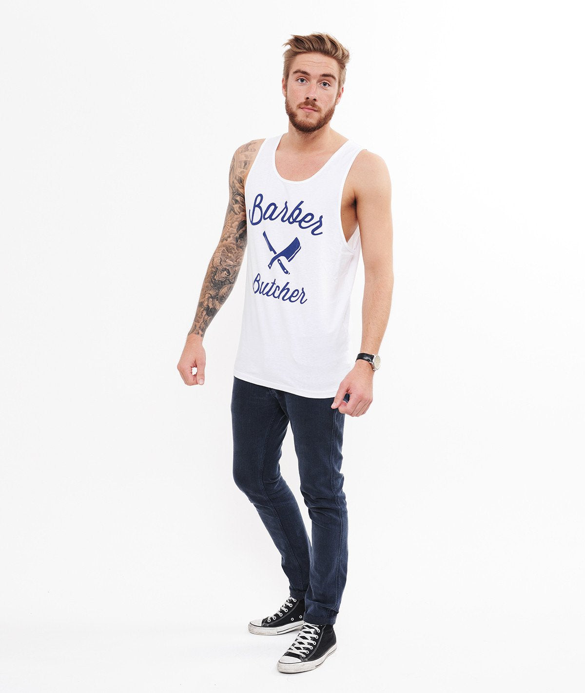 BB BLADES grand neck Tank Top by Distorted People
