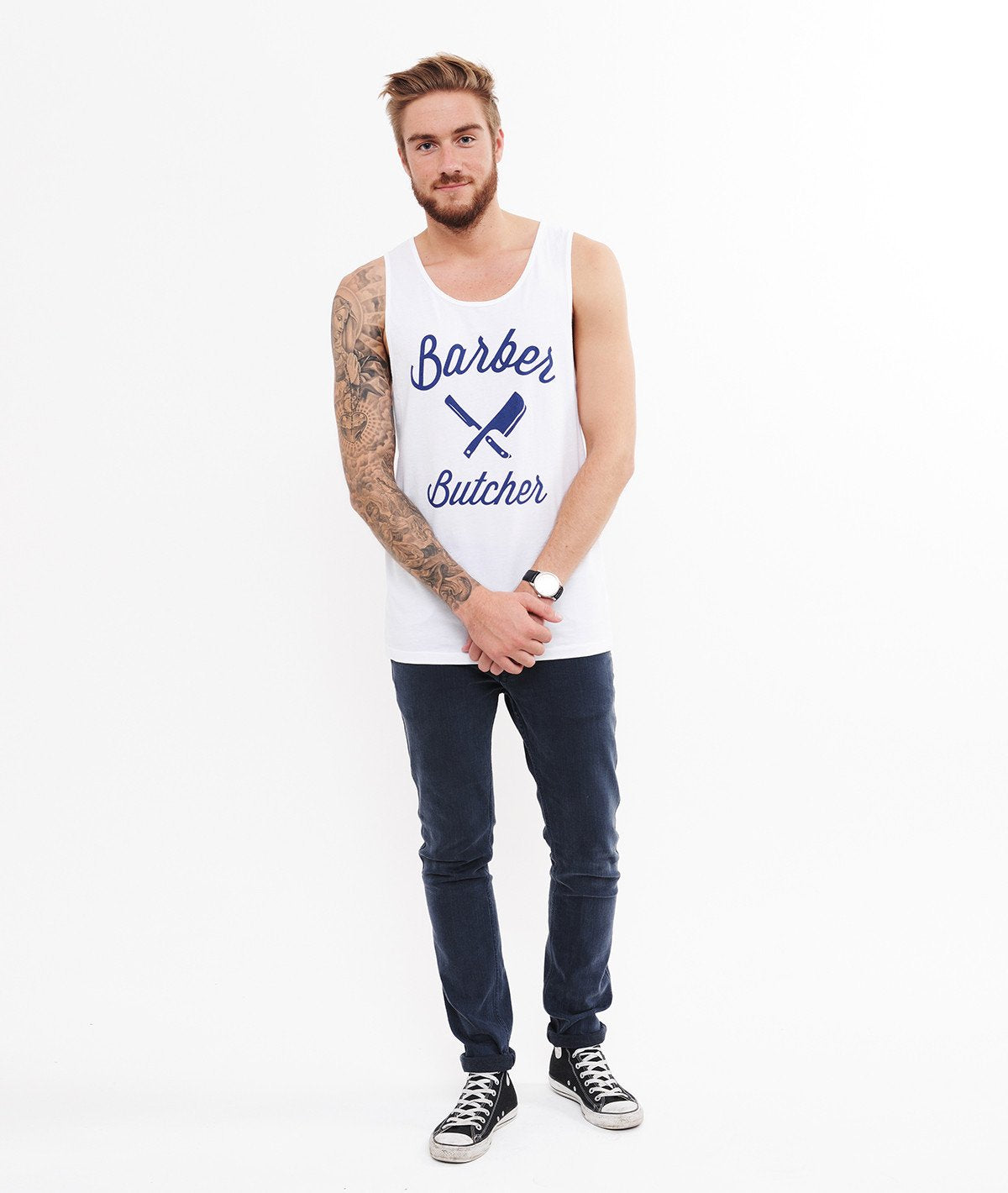 BB BLADES grand neck Tank Top by Distorted People