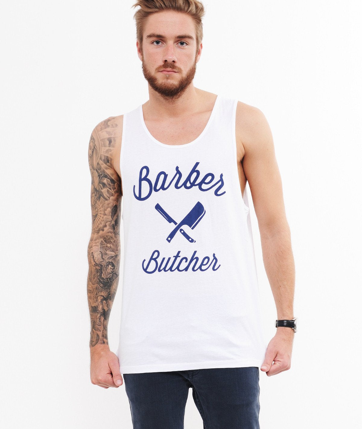 BB BLADES grand neck Tank Top by Distorted People