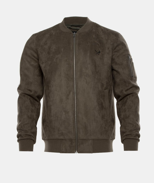 Classic Suede Bomber Jacket jacket by Distorted People