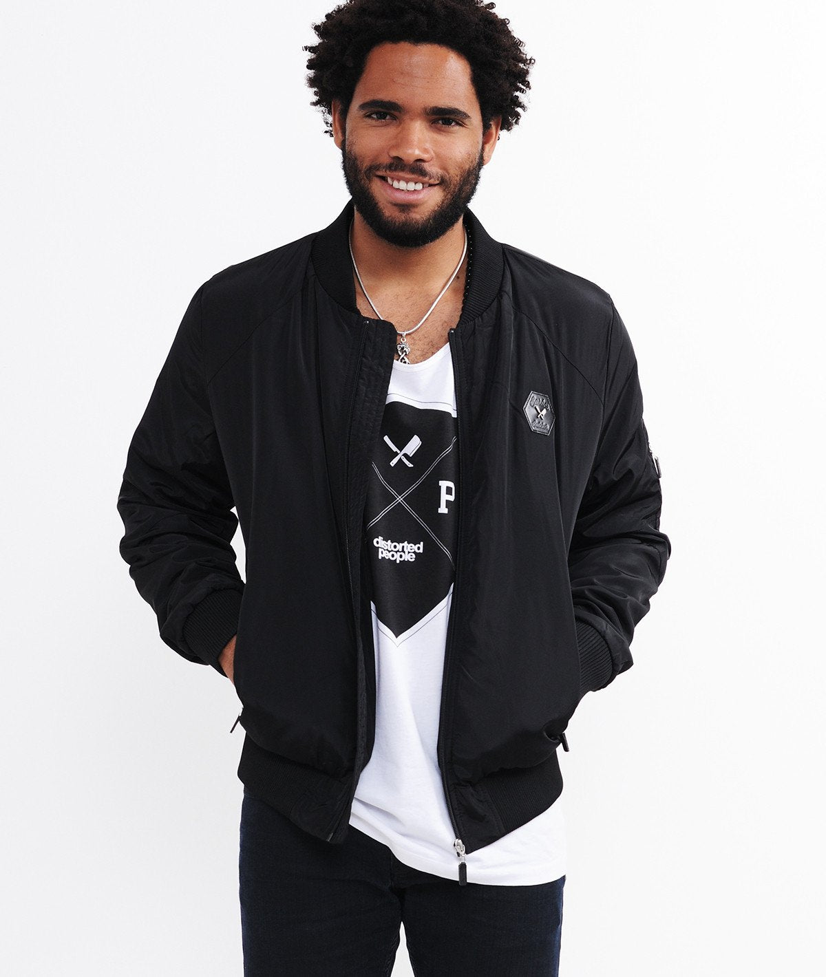 DP BOMBERJACKET slim cut bomber jacket by Distorted People