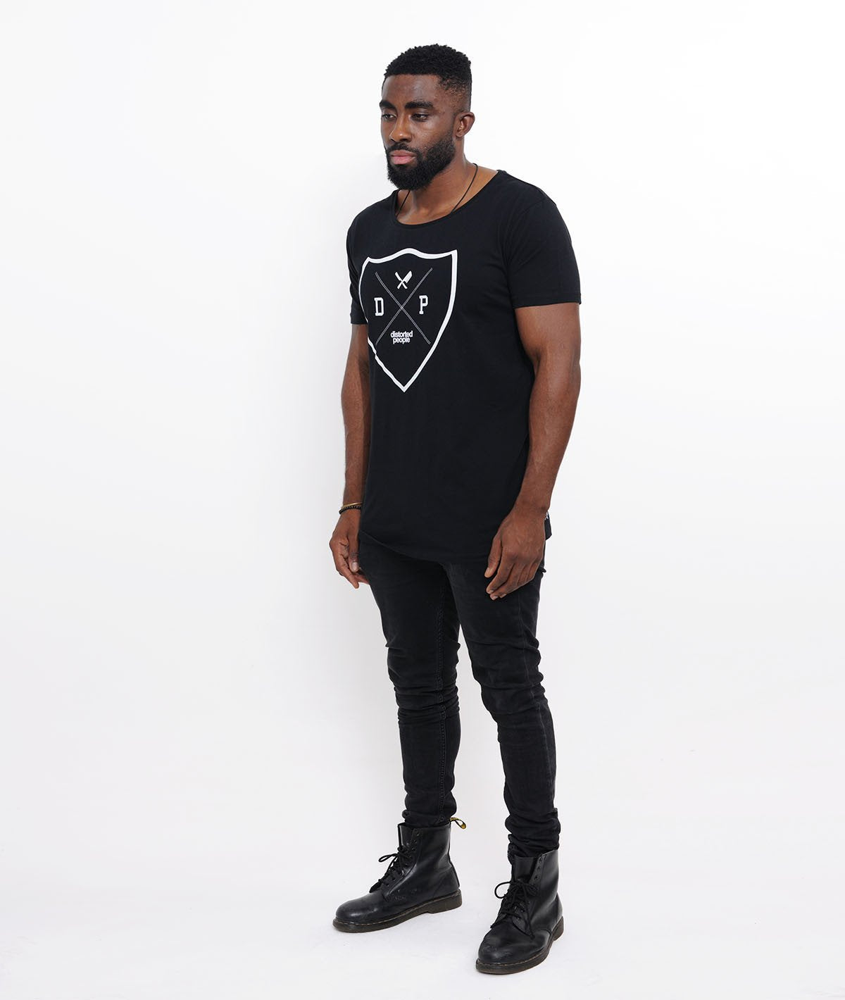 BUCKLER grand neck T-Shirt by Distorted People