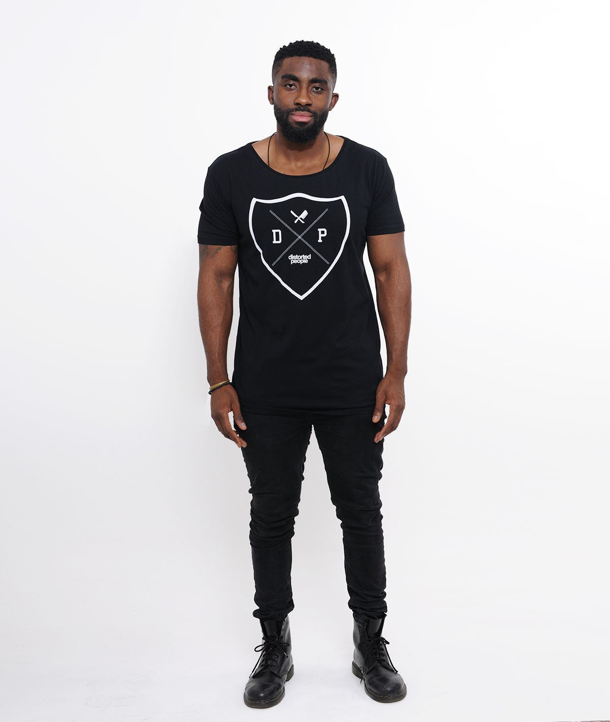 BUCKLER grand neck T-Shirt by Distorted People
