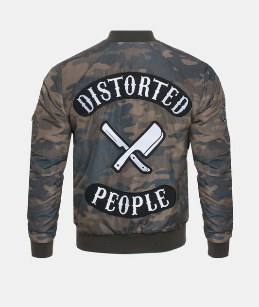 PATCH-SERIES TEAM slim cut bomber jacket by Distorted People