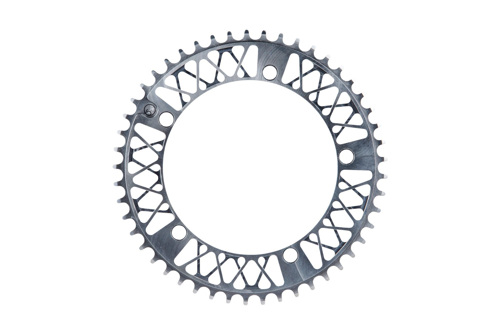 Factory 5 Lattice Chainring - 49T - HeartCoding