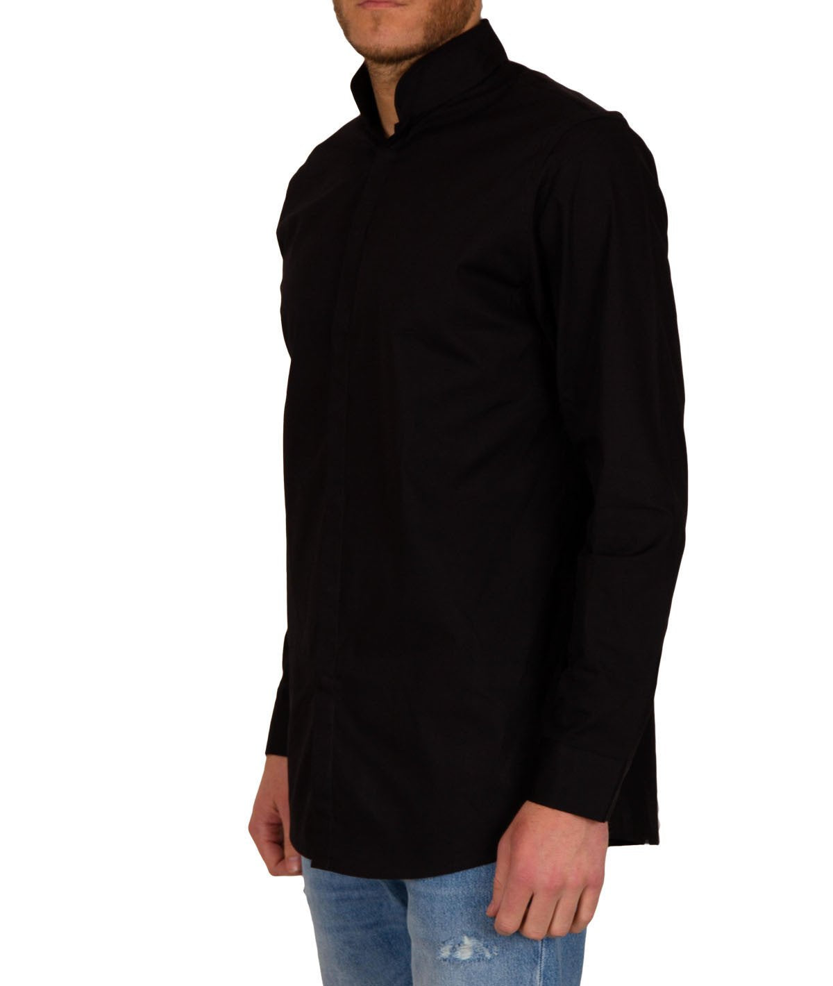 HARPER regular fit stand-up collar shirt by Distorted People