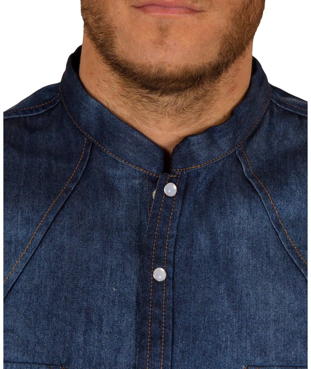 HARK regular fit stand-up collar shirt by Distorted People