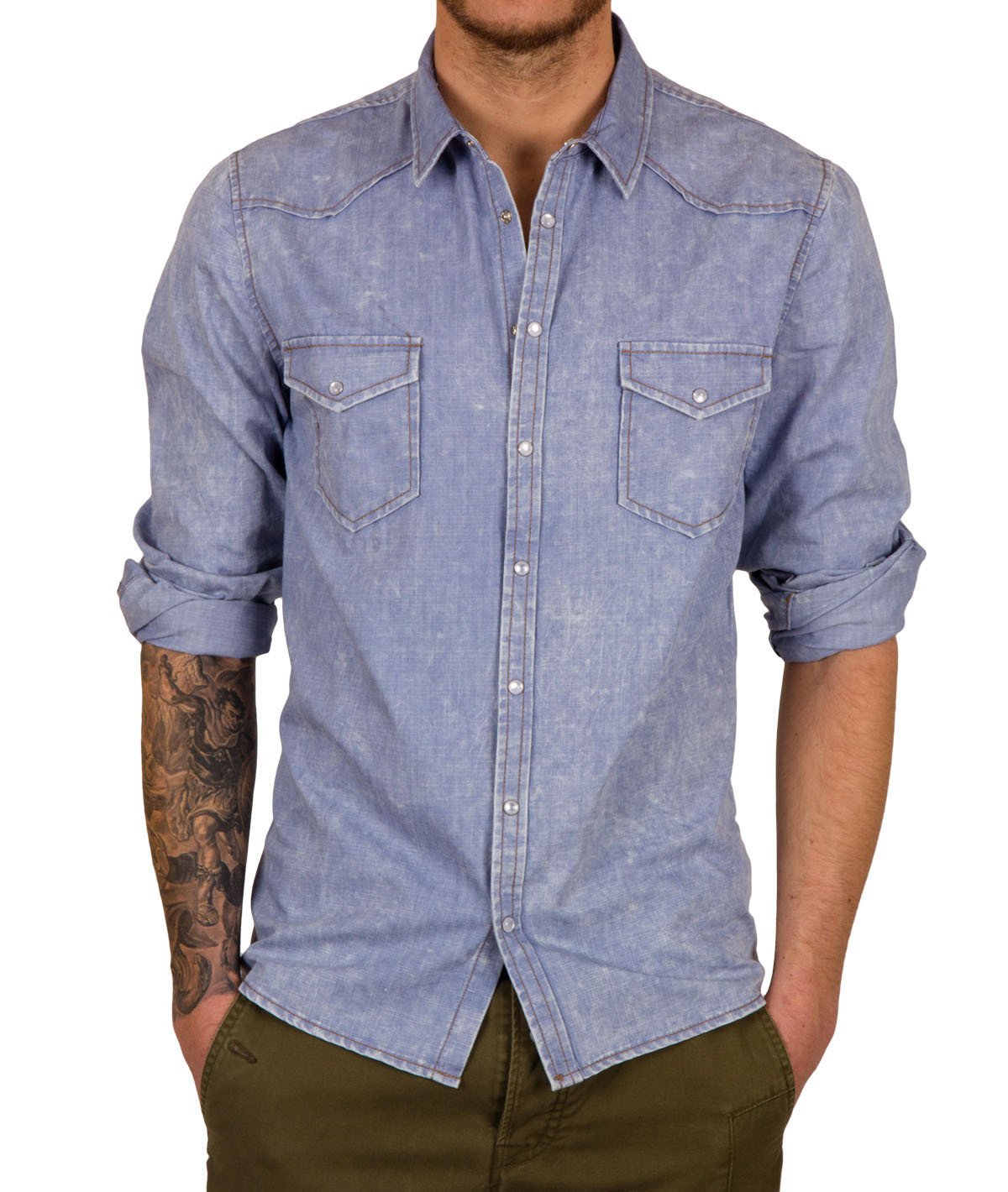 HARVEY regular fit kent collar Shirt by Distorted People