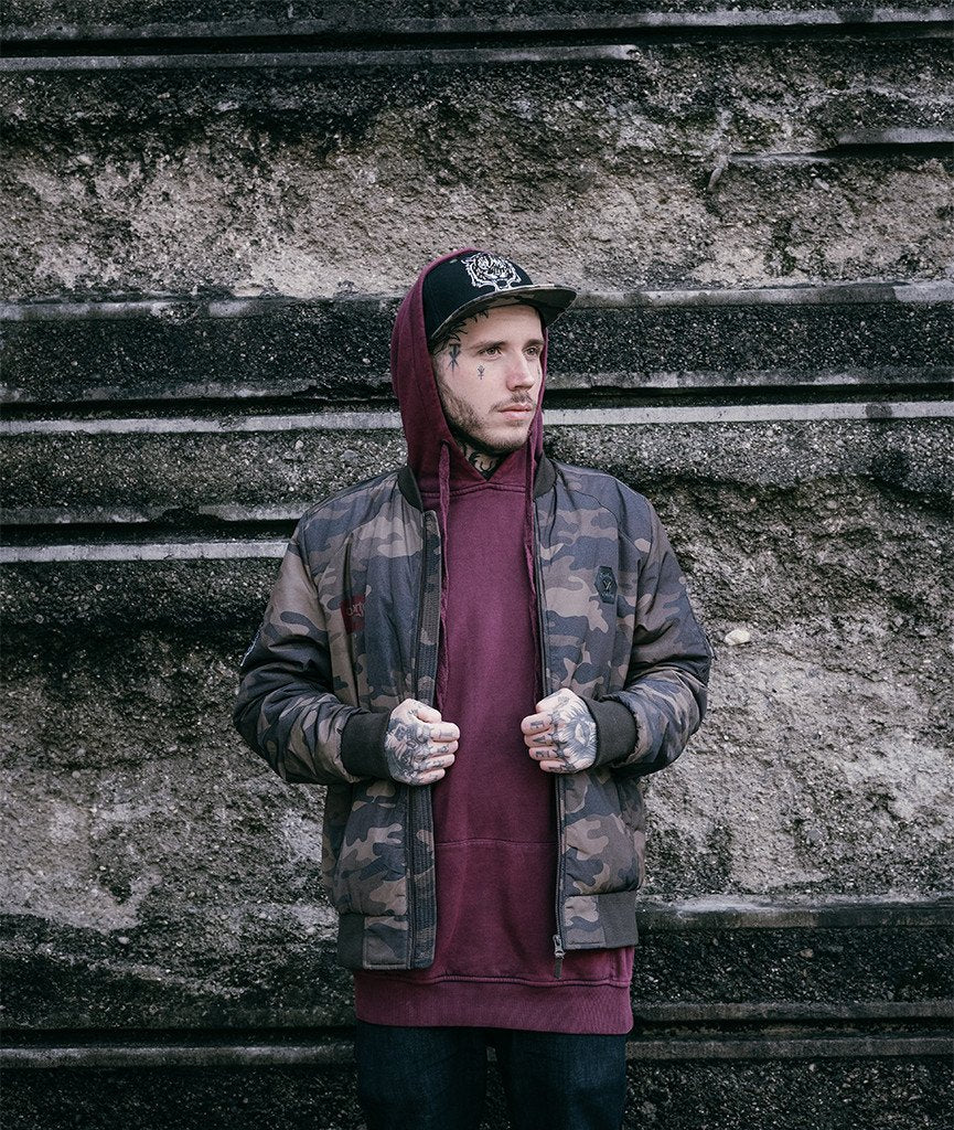 PATCH-SERIES TEAM slim cut bomber jacket by Distorted People
