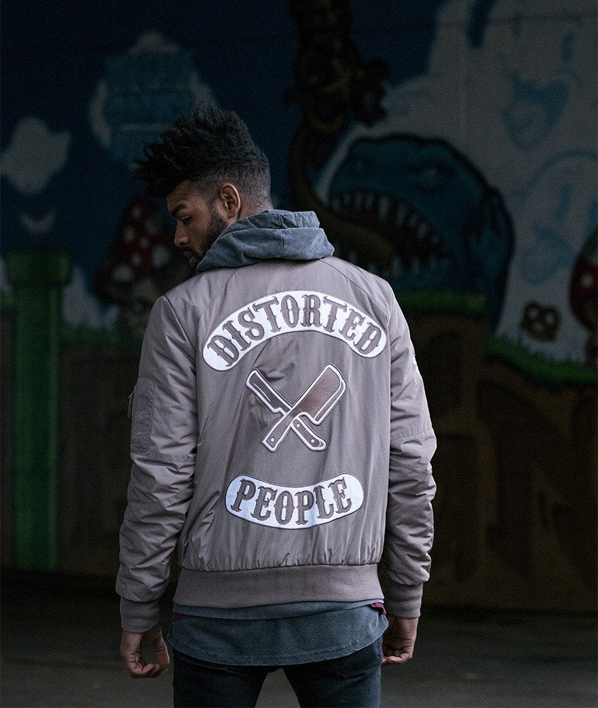 PATCH-SERIES TEAM slim cut bomber jacket by Distorted People