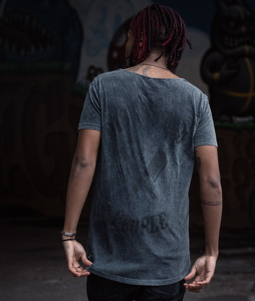 CUTTED NECK TEAM long t-shirt by Distorted People