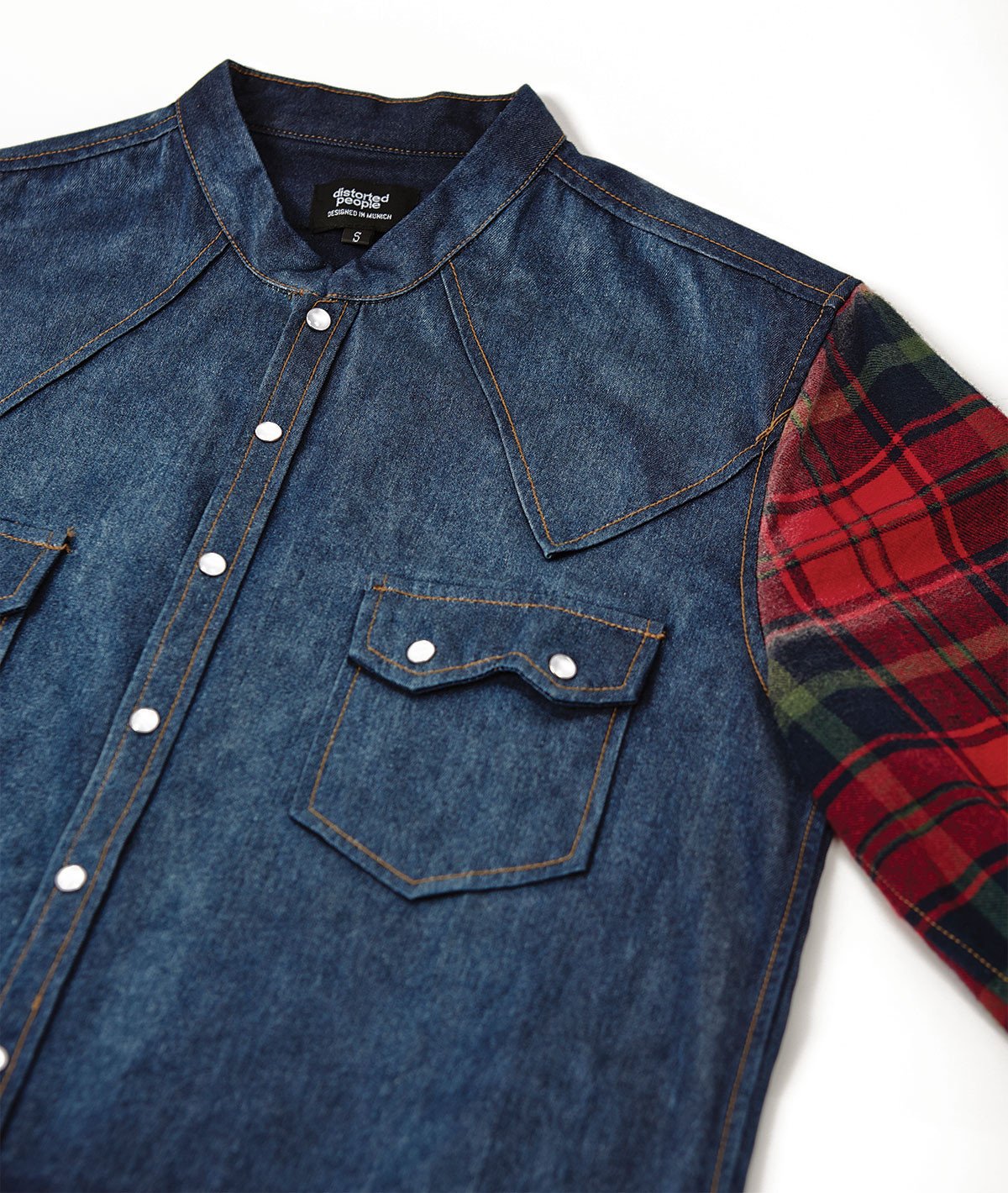 HARK regular fit stand-up collar shirt by Distorted People