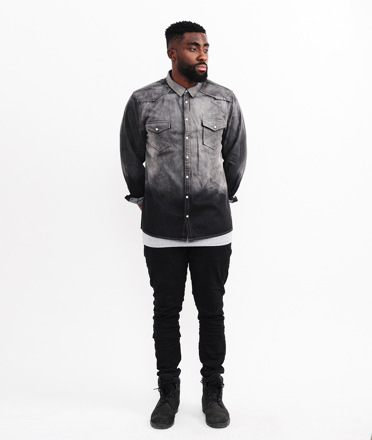 HARVEY regular fit kent collar Shirt by Distorted People