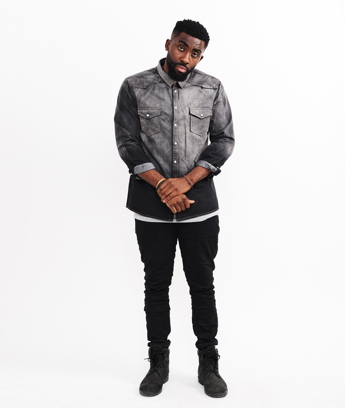 HARVEY regular fit kent collar Shirt by Distorted People