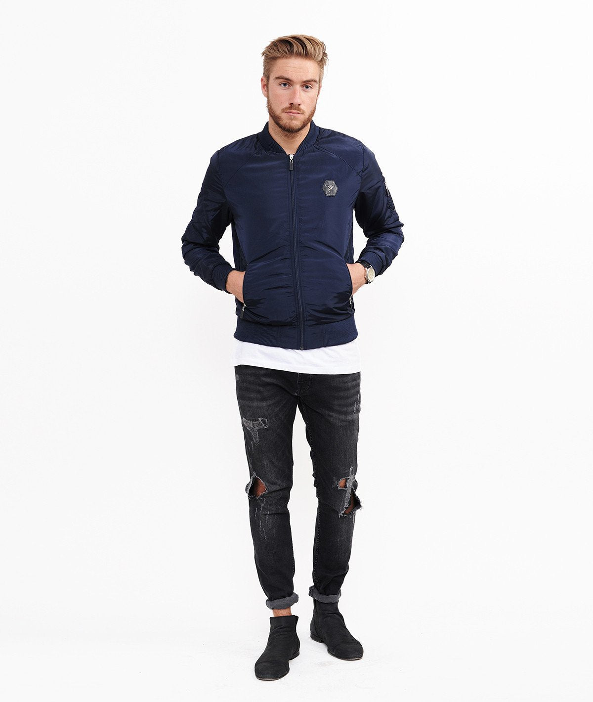 DP BOMBERJACKET slim cut bomber jacket by Distorted People